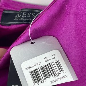 Guess Fuchsia Satin Top